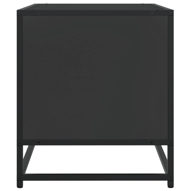 Szafka pod TV, czarna, 120,5x40x46 cm, materiał drewnopochodny