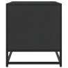 Szafka pod TV, czarna, 120,5x40x46 cm, materiał drewnopochodny