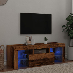 Szafka pod TV z oświetleniem LED, stare drewno, 120x36,5x40 cm