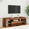 Szafka pod TV z oświetleniem LED, stare drewno, 120x36,5x40 cm