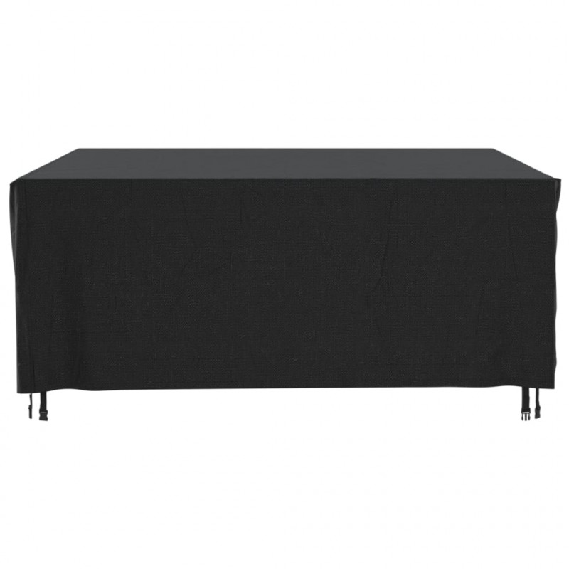 Pokrowce na meble ogrodowe, 2 szt., czarne 250x210x90 cm