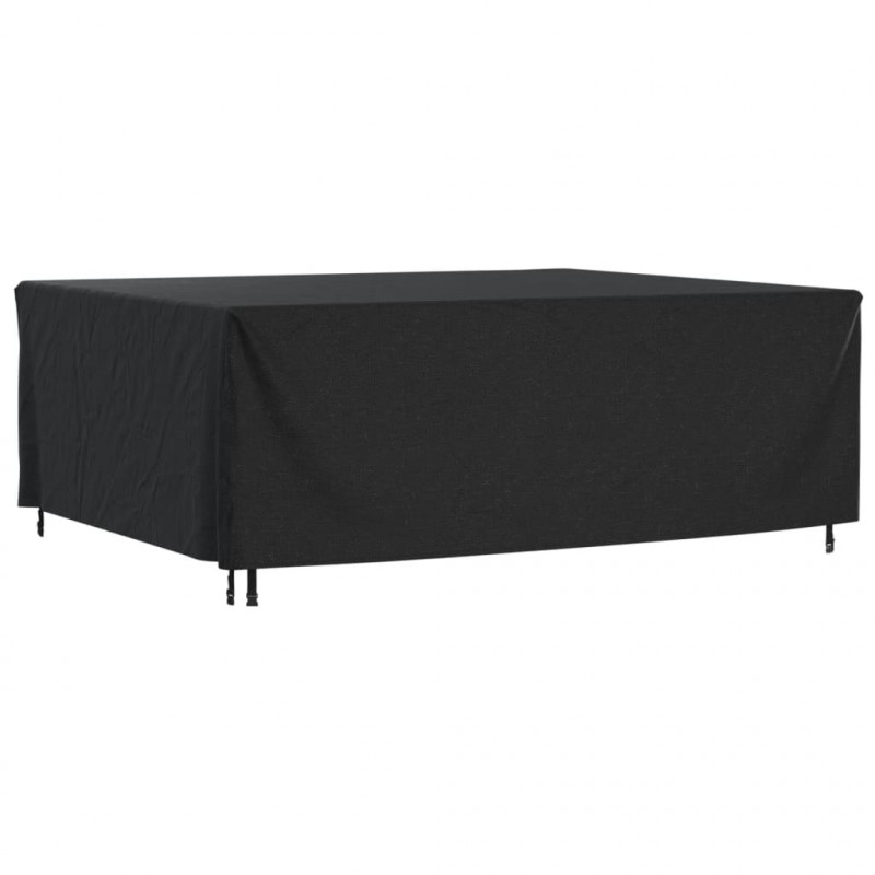 Pokrowce na meble ogrodowe, 2 szt., czarne 250x210x90 cm