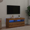 Szafka pod TV z oświetleniem LED, dąb artisan, 90x35x40 cm