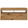 Szafka pod TV z oświetleniem LED, dąb artisan, 90x35x40 cm