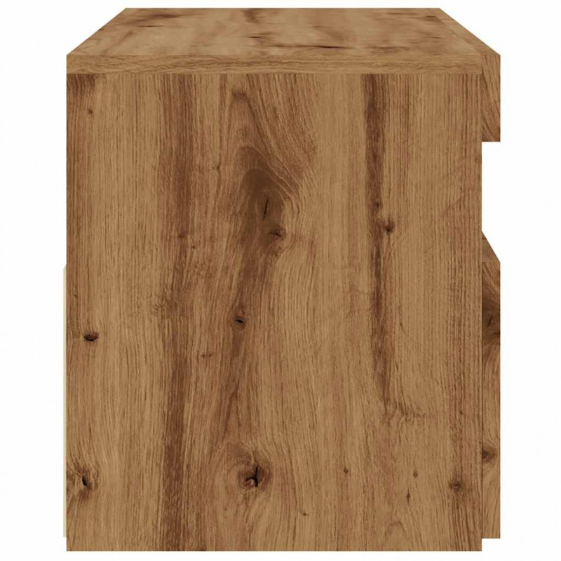 Szafka pod TV z oświetleniem LED, dąb artisan, 90x35x40 cm