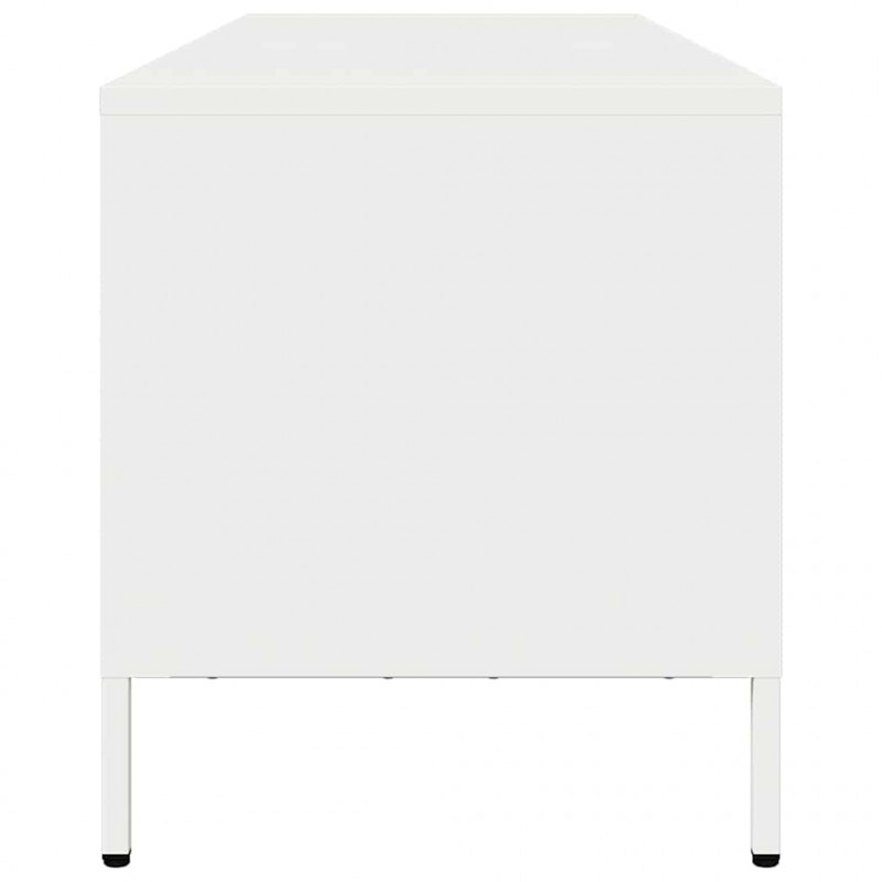 Szafka RTV, biała, 135x39x43,5 cm, stal walcowana na zimno