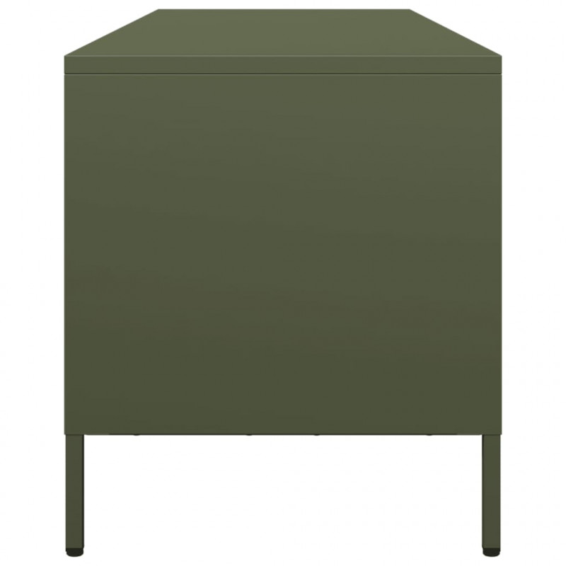 Szafka RTV, oliwkowa, 135x39x43,5 cm, stal walcowana na zimno