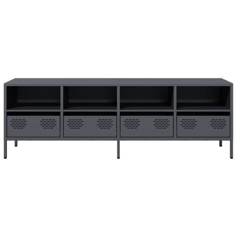 Szafka RTV, antracyt, 135x39x43,5 cm, stal walcowana na zimno