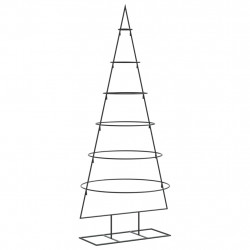 Metalowa choinka świąteczna, do dekoracji, czarna, 150 cm