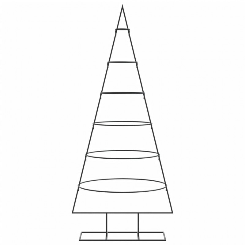 Metalowa choinka świąteczna, do dekoracji, czarna, 150 cm