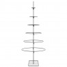 Metalowa choinka świąteczna, do dekoracji, czarna, 150 cm