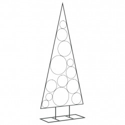 Metalowa choinka świąteczna, do dekoracji, czarna, 150 cm