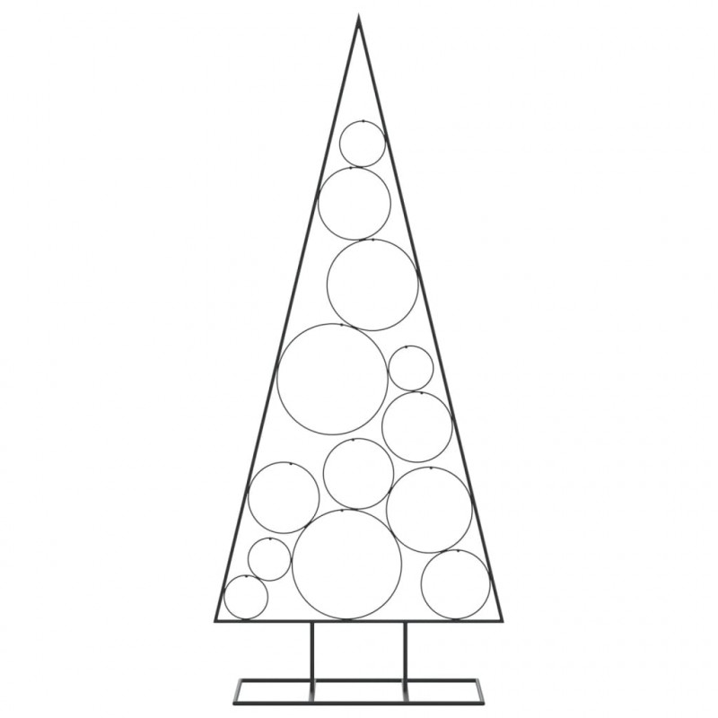 Metalowa choinka świąteczna, do dekoracji, czarna, 150 cm