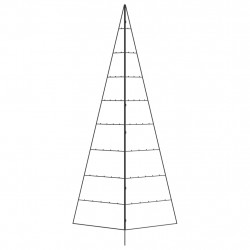 Metalowa choinka świąteczna, do dekoracji, czarna, 210 cm