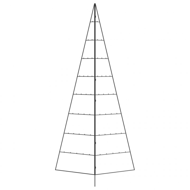 Metalowa choinka świąteczna, do dekoracji, czarna, 210 cm