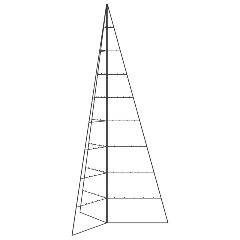 Metalowa choinka świąteczna, do dekoracji, czarna, 210 cm