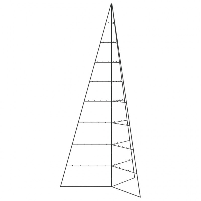Metalowa choinka świąteczna, do dekoracji, czarna, 210 cm