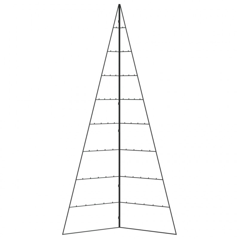 Metalowa choinka świąteczna, do dekoracji, czarna, 210 cm