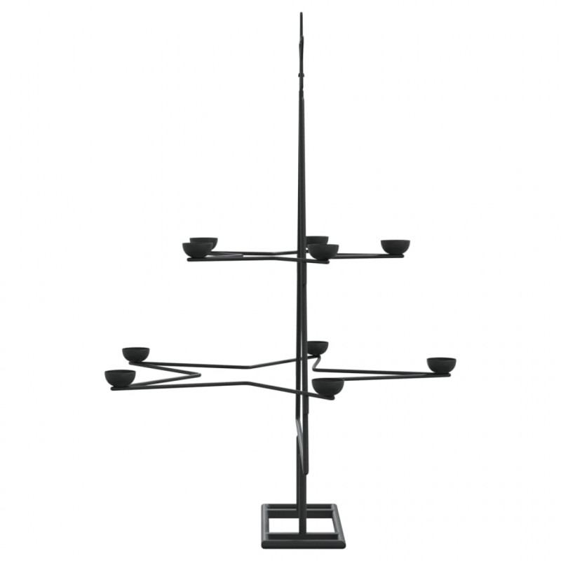 Metalowa choinka świąteczna, do dekoracji, czarna, 75 cm