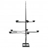 Metalowa choinka świąteczna, do dekoracji, czarna, 75 cm