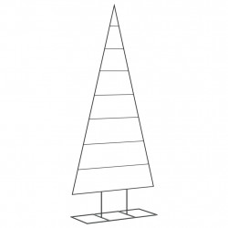 Metalowa choinka świąteczna, do dekoracji, czarna, 180 cm
