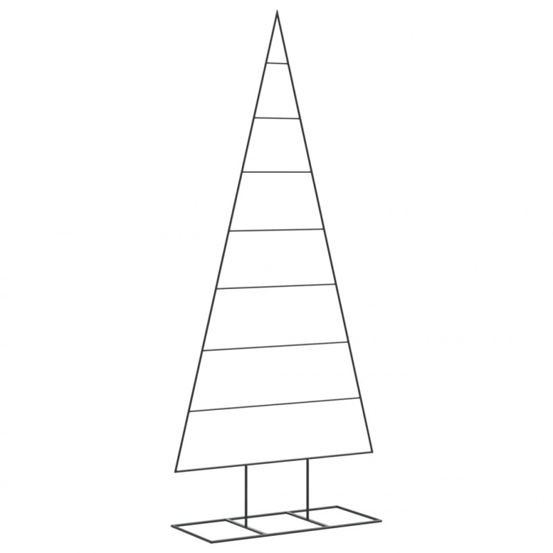 Metalowa choinka świąteczna, do dekoracji, czarna, 180 cm