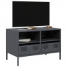 Szafka RTV, czarna, 68x39x43,5 cm, stal walcowana na zimno