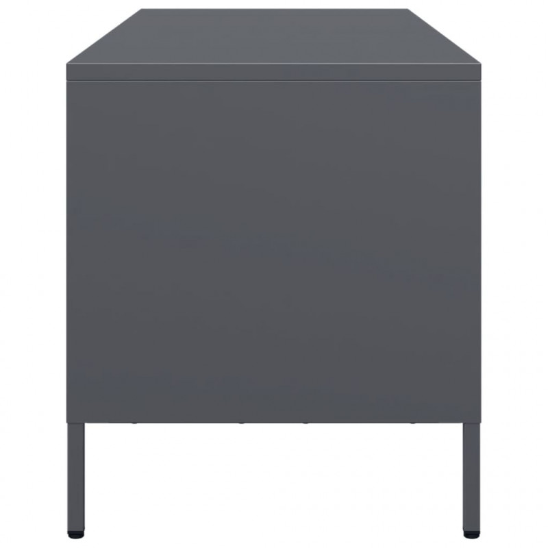 Szafka RTV, czarna, 68x39x43,5 cm, stal walcowana na zimno