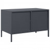 Szafka RTV, czarna, 68x39x43,5 cm, stal walcowana na zimno