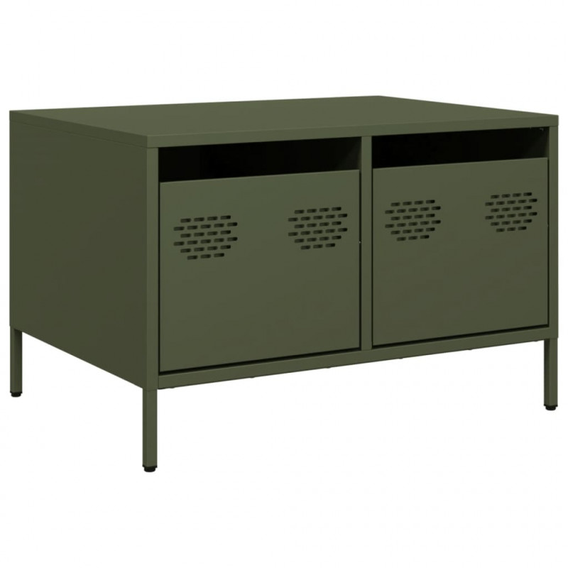 Szafka RTV, oliwkowa, 68x50x43,5 cm, stal walcowana na zimno