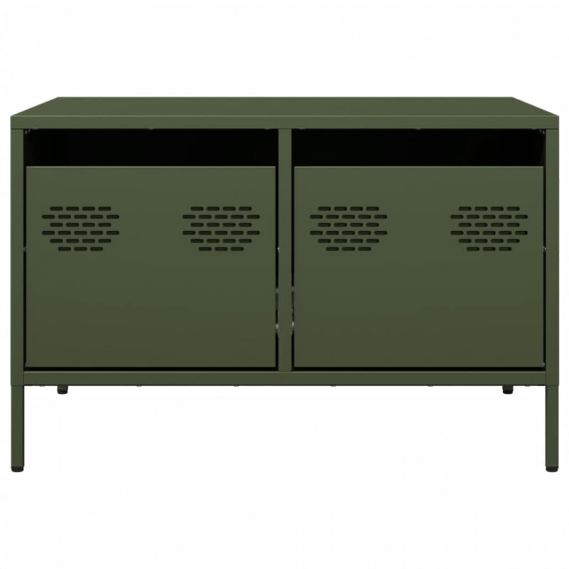 Szafka RTV, oliwkowa, 68x50x43,5 cm, stal walcowana na zimno