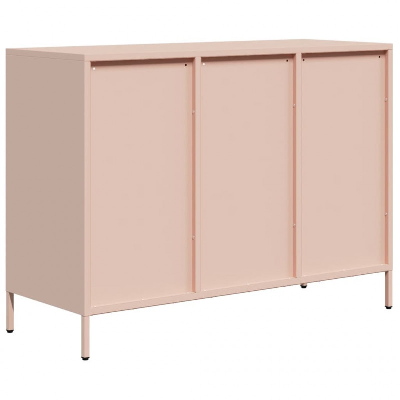 Szafka, różowa, 101,5x39x73,5 cm, stal walcowana na zimno