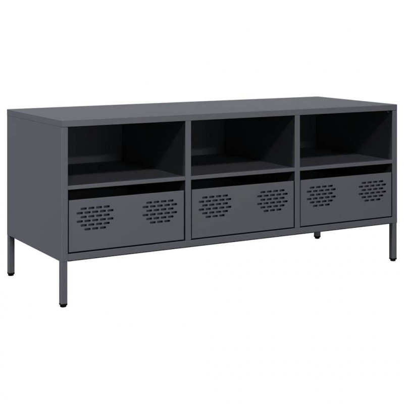 Szafka RTV, antracyt, 101,5x39x43,5 cm, stal walcowana na zimno
