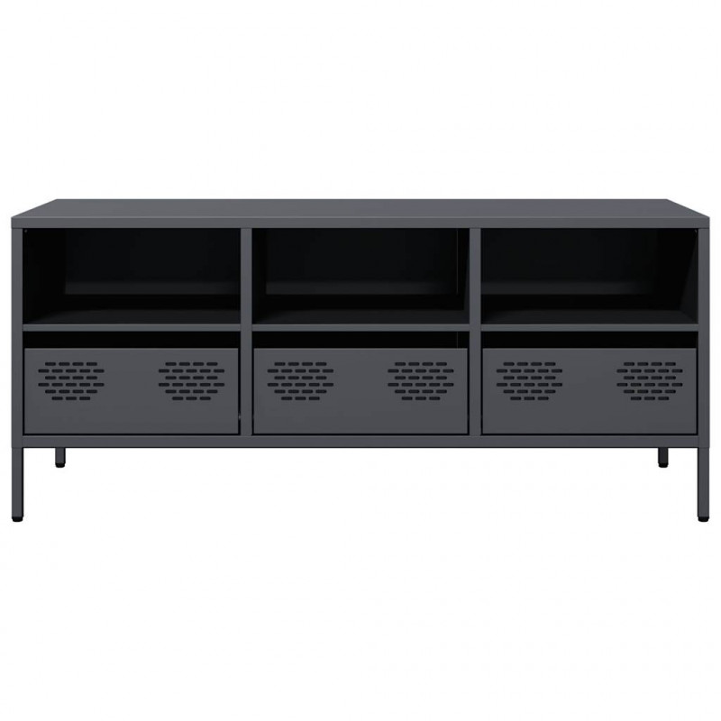 Szafka RTV, antracyt, 101,5x39x43,5 cm, stal walcowana na zimno