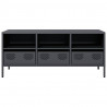 Szafka RTV, antracyt, 101,5x39x43,5 cm, stal walcowana na zimno