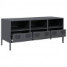 Szafka RTV, antracyt, 101,5x39x43,5 cm, stal walcowana na zimno