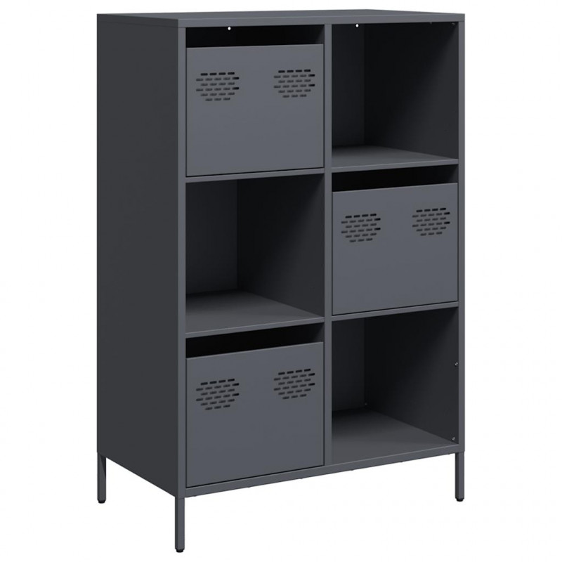 Szafka, antracytowa, 68x39x103,5 cm, stal