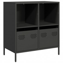 Szafka, czarna, 68x39x73,5 cm, stal walcowana na zimno