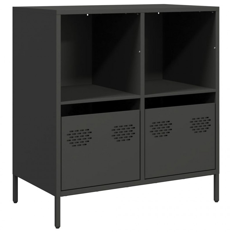 Szafka, czarna, 68x39x73,5 cm, stal walcowana na zimno