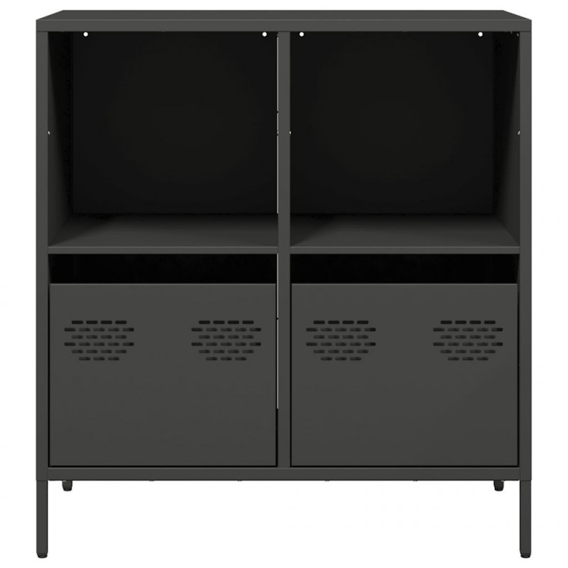Szafka, czarna, 68x39x73,5 cm, stal walcowana na zimno