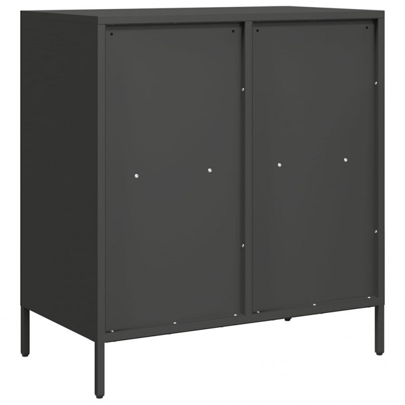Szafka, czarna, 68x39x73,5 cm, stal walcowana na zimno