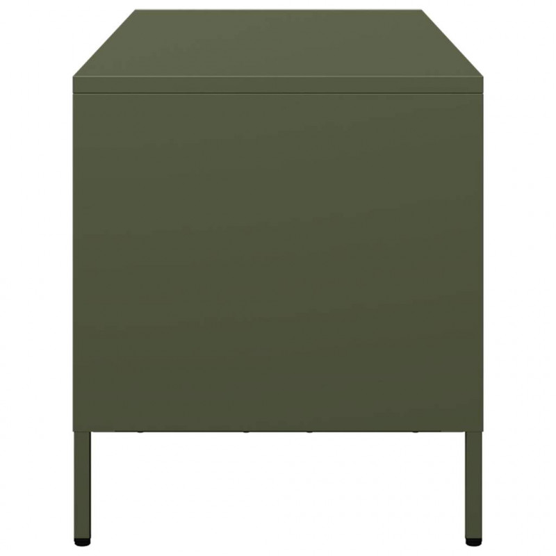 Szafka RTV, oliwkowa, 101,5x39x43,5 cm, stal walcowana na zimno