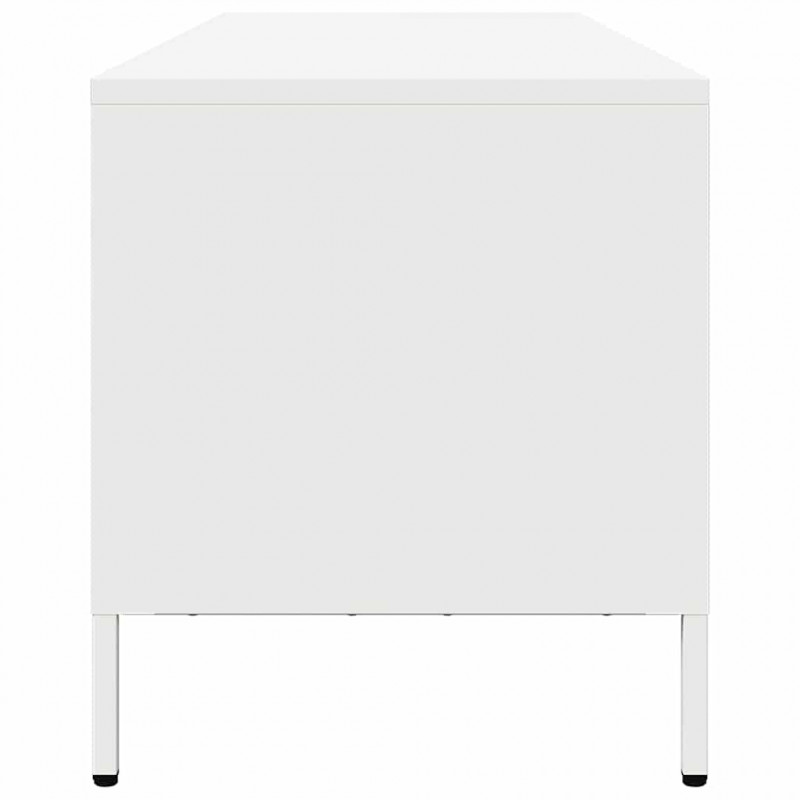 Szafka RTV, biała, 202x39x43,5 cm, stal walcowana na zimno