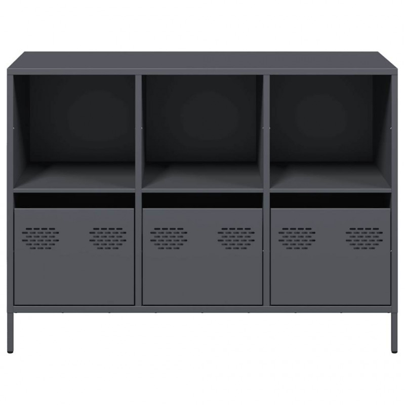 Szafka, antracytowa, 101,5x39x73,5 cm, stal walcowana na zimno