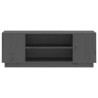 Szafka pod telewizor, szara, 110x35x40,5cm, lite drewno sosnowe