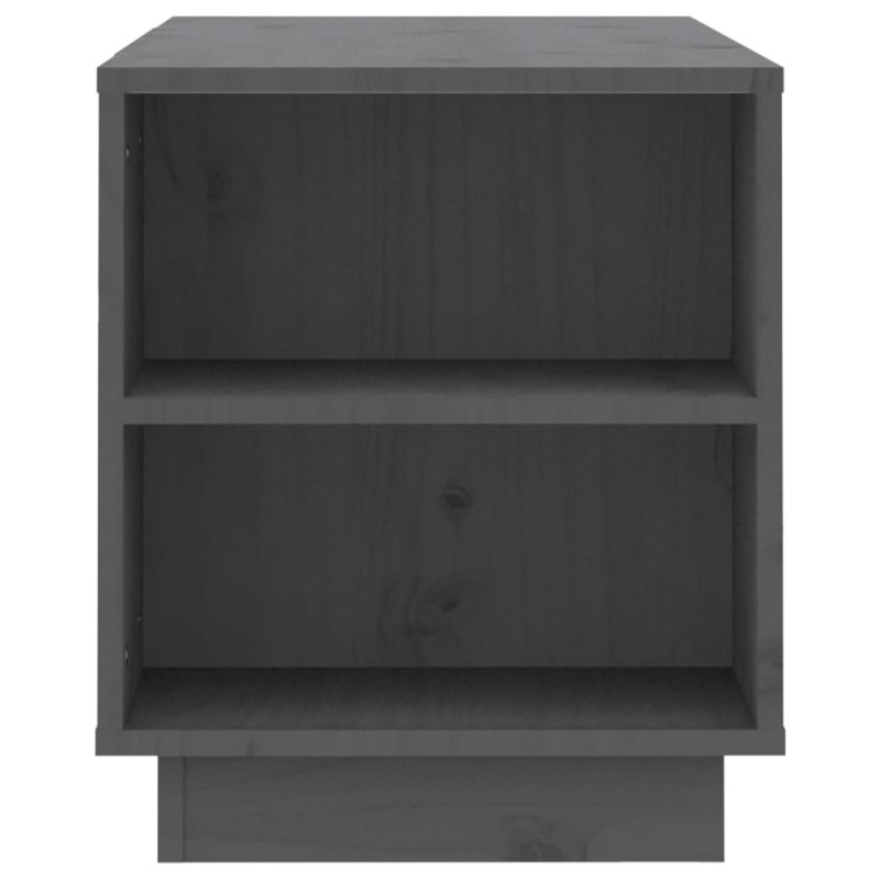 Szafka pod telewizor, szara, 110x35x40,5cm, lite drewno sosnowe
