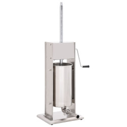 Ręczna nadziewarka do kiełbasy, srebrna, 15 L, stal nierdzewna