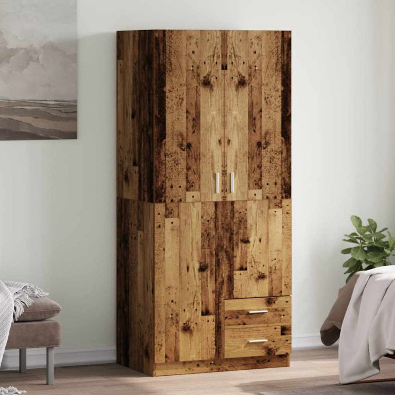 Szafa, stare drewno, 80x52x180 cm, materiał drewnopochodny