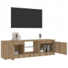 Szafka pod TV z oświetleniem LED, dąb artisan, 120x30x36 cm