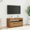 Szafka pod TV z oświetleniem LED, dąb artisan, 75x35x40 cm